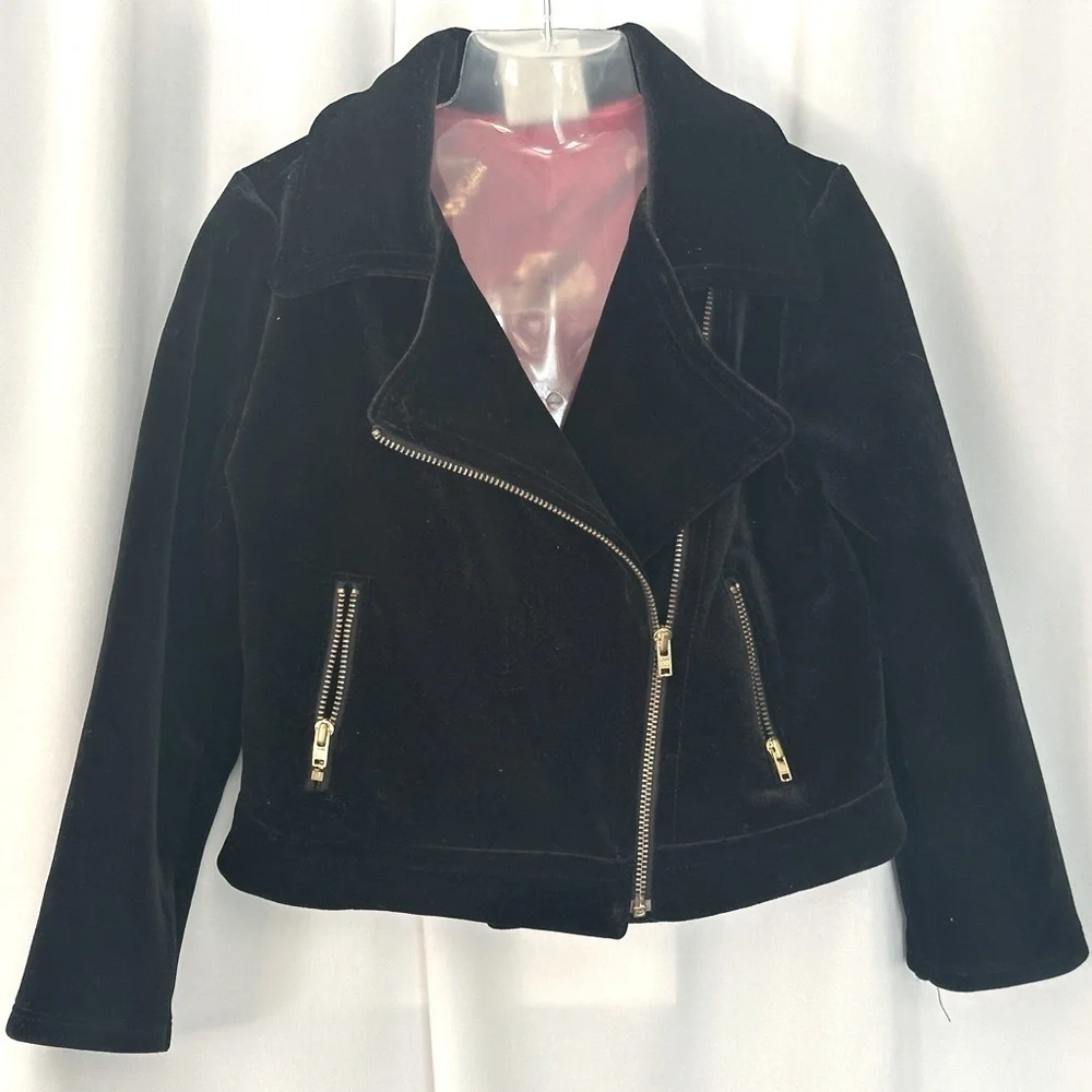 Genuine Kids Oshkosh Black Velvet Bomber Jacket (629)